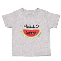 Toddler Clothes Hello Summer Watermelon Food & Beverage Fruit Toddler Shirt