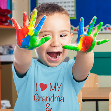 Toddler Clothes I Love My Grandma and Grandpa Grandfather Toddler Shirt Cotton
