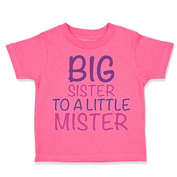 Toddler Girl Clothes Big Sister to A Little Mister Toddler Shirt Cotton