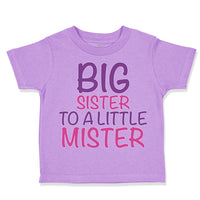 Toddler Girl Clothes Big Sister to A Little Mister Toddler Shirt Cotton