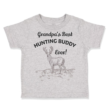 Toddler Clothes Grandpa's Best Hunting Buddy Ever Grandfather Toddler Shirt