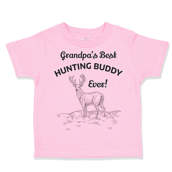 Toddler Clothes Grandpa's Best Hunting Buddy Ever Grandfather Toddler Shirt