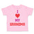 Toddler Clothes I Heart My Grandma Love Grandmother Grandma Toddler Shirt Cotton