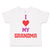 Toddler Clothes I Heart My Grandma Love Grandmother Grandma Toddler Shirt Cotton