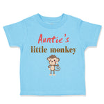 Toddler Clothes Auntie's Little Monkey Aunt Funny Toddler Shirt Cotton