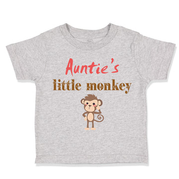 Toddler Clothes Auntie's Little Monkey Aunt Funny Toddler Shirt Cotton