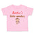 Toddler Clothes Auntie's Little Monkey Aunt Funny Toddler Shirt Cotton