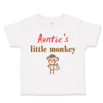 Toddler Clothes Auntie's Little Monkey Aunt Funny Toddler Shirt Cotton