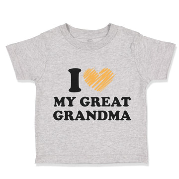 Toddler Clothes I Love My Great Grandma Grandparents A Toddler Shirt Cotton