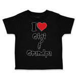 Toddler Clothes I Love My Gigi and Grandpa Grandparents Toddler Shirt Cotton