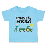 Toddler Clothes Grandpa's My Hero Grandpa Grandfather Toddler Shirt Cotton