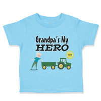 Toddler Clothes Grandpa's My Hero Grandpa Grandfather Toddler Shirt Cotton