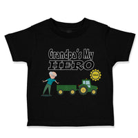 Toddler Clothes Grandpa's My Hero Grandpa Grandfather Toddler Shirt Cotton
