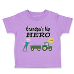 Toddler Clothes Grandpa's My Hero Grandpa Grandfather Toddler Shirt Cotton