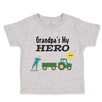 Toddler Clothes Grandpa's My Hero Grandpa Grandfather Toddler Shirt Cotton