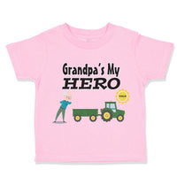 Toddler Clothes Grandpa's My Hero Grandpa Grandfather Toddler Shirt Cotton