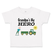 Toddler Clothes Grandpa's My Hero Grandpa Grandfather Toddler Shirt Cotton