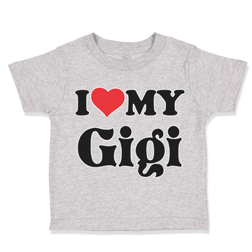 Toddler Clothes I Heart My Gigi Grandma Grandmother Toddler Shirt Cotton