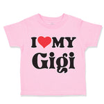 Toddler Clothes I Heart My Gigi Grandma Grandmother Toddler Shirt Cotton