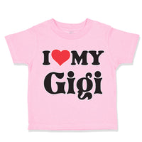 Toddler Clothes I Heart My Gigi Grandma Grandmother Toddler Shirt Cotton