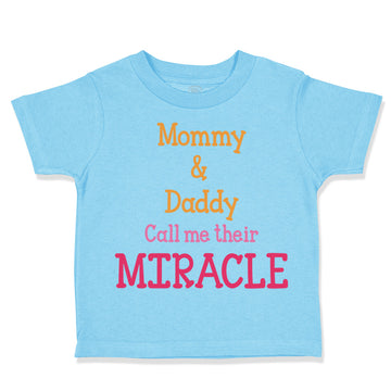 Toddler Clothes Mommy and Daddy's Little Miracle Toddler Shirt Cotton