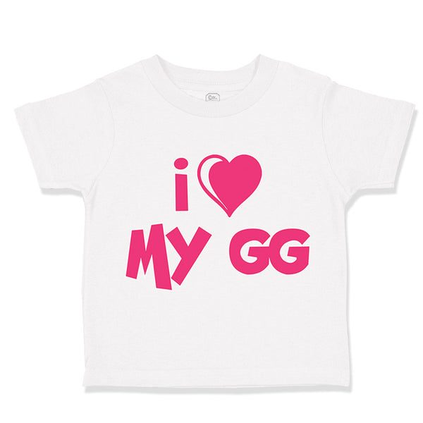 Toddler Clothes I Heart My Gg Grandma Grandmother Toddler Shirt Cotton