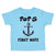 Toddler Clothes Pop's First Mate Grandpa Grandfather Toddler Shirt Cotton