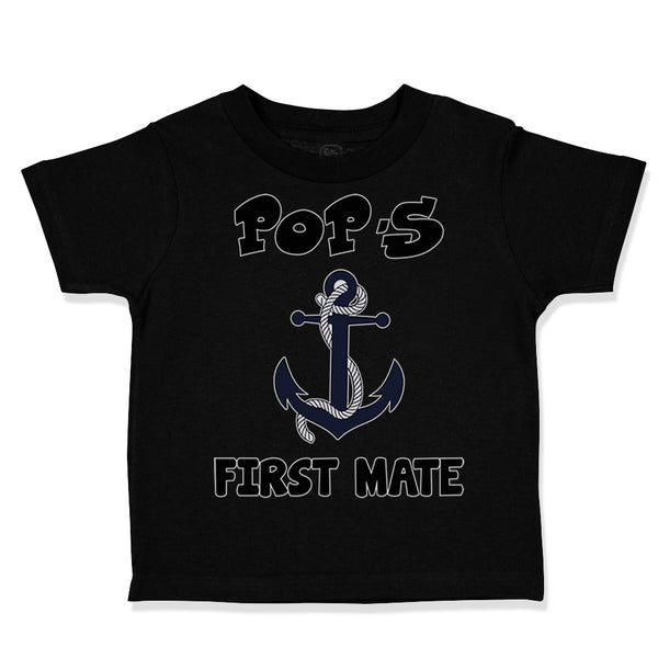 Toddler Clothes Pop's First Mate Grandpa Grandfather Toddler Shirt Cotton