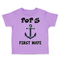 Toddler Clothes Pop's First Mate Grandpa Grandfather Toddler Shirt Cotton