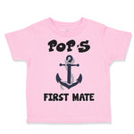 Toddler Clothes Pop's First Mate Grandpa Grandfather Toddler Shirt Cotton