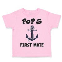 Toddler Clothes Pop's First Mate Grandpa Grandfather Toddler Shirt Cotton