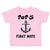 Toddler Clothes Pop's First Mate Grandpa Grandfather Toddler Shirt Cotton