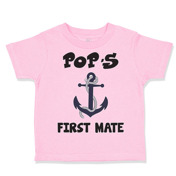 Toddler Clothes Pop's First Mate Grandpa Grandfather Toddler Shirt Cotton