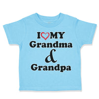 Toddler Clothes I Love My Grandma and Grandpa Grandparents B Toddler Shirt