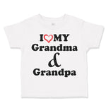 Toddler Clothes I Love My Grandma and Grandpa Grandparents B Toddler Shirt