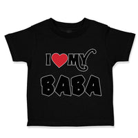 Toddler Clothes I Heart Love My Baba Dad Father's Day Toddler Shirt Cotton