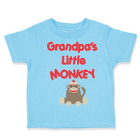Toddler Clothes Grandpa's Little Monkey Grandpa Grandfather Toddler Shirt Cotton