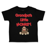 Toddler Clothes Grandpa's Little Monkey Grandpa Grandfather Toddler Shirt Cotton