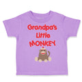 Toddler Clothes Grandpa's Little Monkey Grandpa Grandfather Toddler Shirt Cotton