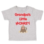 Toddler Clothes Grandpa's Little Monkey Grandpa Grandfather Toddler Shirt Cotton