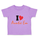 Toddler Clothes I Heart Auntie Em Aunt Toddler Shirt Baby Clothes Cotton