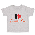 Toddler Clothes I Heart Auntie Em Aunt Toddler Shirt Baby Clothes Cotton