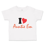 Toddler Clothes I Heart Auntie Em Aunt Toddler Shirt Baby Clothes Cotton