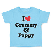 Toddler Clothes I Love My Grammy and Pappy Grandparents Toddler Shirt Cotton