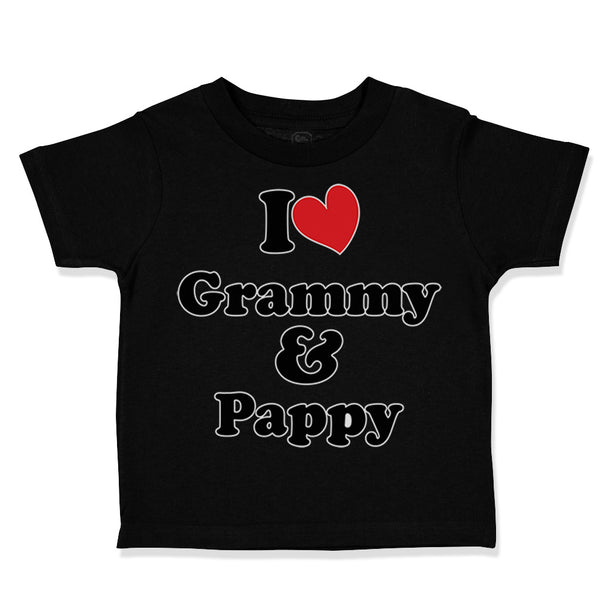 Toddler Clothes I Love My Grammy and Pappy Grandparents Toddler Shirt Cotton