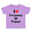 Toddler Clothes I Love My Grammy and Pappy Grandparents Toddler Shirt Cotton