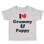 Toddler Clothes I Love My Grammy and Pappy Grandparents Toddler Shirt Cotton