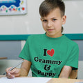 Toddler Clothes I Love My Grammy and Pappy Grandparents Toddler Shirt Cotton