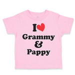 Toddler Clothes I Love My Grammy and Pappy Grandparents Toddler Shirt Cotton