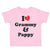 Toddler Clothes I Love My Grammy and Pappy Grandparents Toddler Shirt Cotton